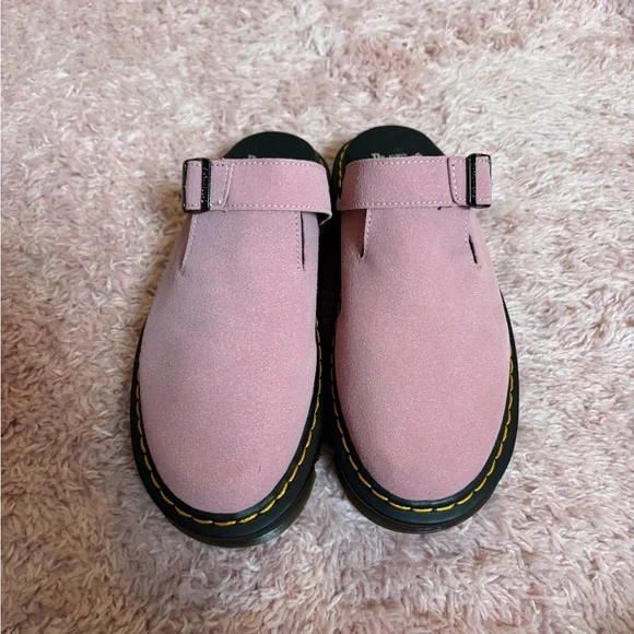 Dr Martens Zebzag Suede Slingback Platform Mules Women's Shoes Muted Purple NWOT - Picture 2 of 6